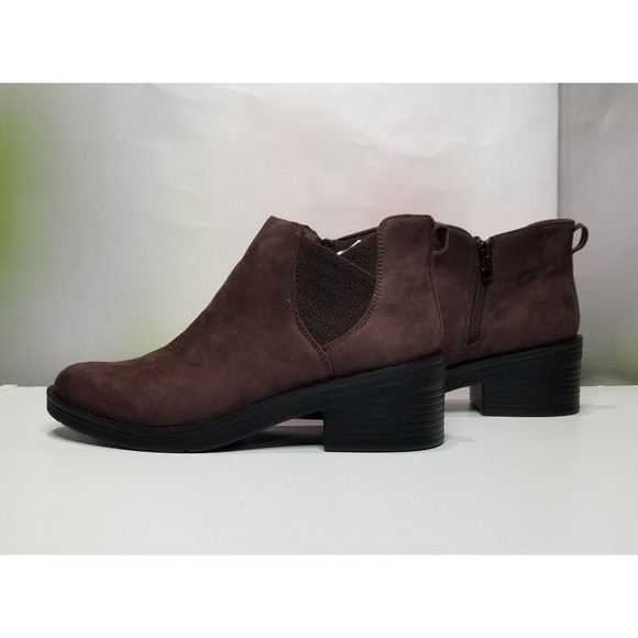 Bzees for Lifestride Womens Ontario Chelsea Super Light Boots Size 9W Brown NWT - Picture 1 of 8
